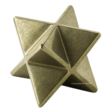 Amazing Gemstone Pyrite Merkaba Crystal - 0.75 Inches Metaphysical Merkaba Star for Meditation - Energetic Tetrahedron Crystal and Healing Stones for Spiritual Growth and Healing (15-20mm)