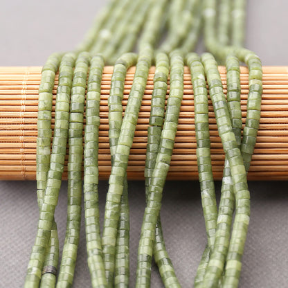 150PCs Natural African Transvaal Jade Spacer Beads, Loose Semi Precious Flat Round Gemstone Heishi Disc Stone Beads for Beading Jewelry Making 4mm*2mm 38cm