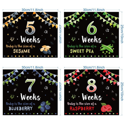 Blulu Pregnancy Sign 5 to 40 Weeks Weekly Belly Bump Tracker Baby You'll Be Weekly Pregnancy Update Photo Props Sign Gift for Mom