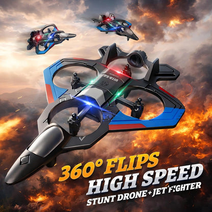 BEACONDESI RC F35 Fighter Drone for Kids, Remote Control Airplane with Altitude Hold, RC Jet Drone Toy with LED Lights, Easy to Fly RC Airplane for Beginners Boys Girls Green