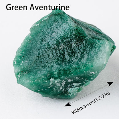 Apengshi 1.2-2'' Green Aventurine Raw Stone Natural Crystal Healing Crystal and Stone Rough Rocks for Fountain Home Garden Decor Meditation