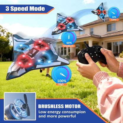 Foam Remote Control Airplanes for Kids & Adults | RC Fighter Jet with Light, 360° Flip Fighter Jet Toys, Stunt Roll, Airplane Toy Great for Beginners Christmas & Birthday Gift for Kids Boys Aged 3+