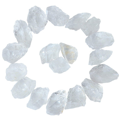 Clear Quartz Rough Gemstones, Raw Stones and Crystals For Jewelry Making, Tumbling, Polishing, Cabbing, Lapidary, Fountain Rocks, Decoration, Wire Wrapping, Gem Mining, Reiki Healing 1 lb