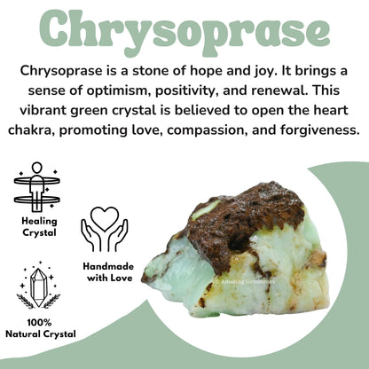 Amazing Gemstone Chrysoprase Raw Crystals and Healing Stones, Natural Rocks For Tumbling - DIY Raw Stones And Crystals (1 Piece)