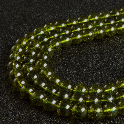 100pcs 8mm Peridot Beads Natural Gemstone Beads Round Loose Beads for Jewelry Making