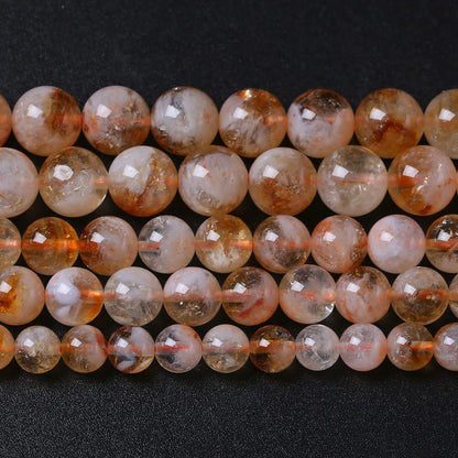 4MM 86PCS Natural Stone Citrine A Grade Quartz Crystal Loose Beads for Jewelry Making DIY Bracelet Necklace 1 Strand 15’’