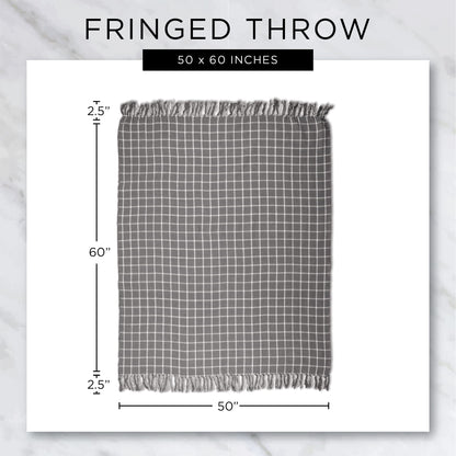DII Woven Throw Collection 100% Cotton, Basketweave, 50x60, Spice
