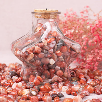 SigMntun Polished Carnelian Crystal Stone Set - 72 Pcs, 0.5" 10 oz Handpicked Tumbled Gemstones Rocks Quartz, Pebbles for Reiki, Chakra, Healing, Home Decor, 0.5" - 10 oz Mahogany Obsidian