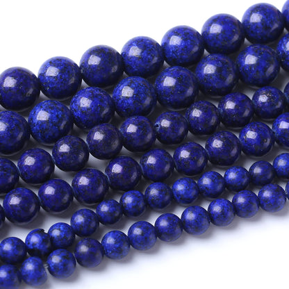 10MM Lapis Lazuli Stone Round Loose Beads Natural Gem Beads Crystal Energy Stone Beads for Jewelry Making DIY Bracelet Necklace