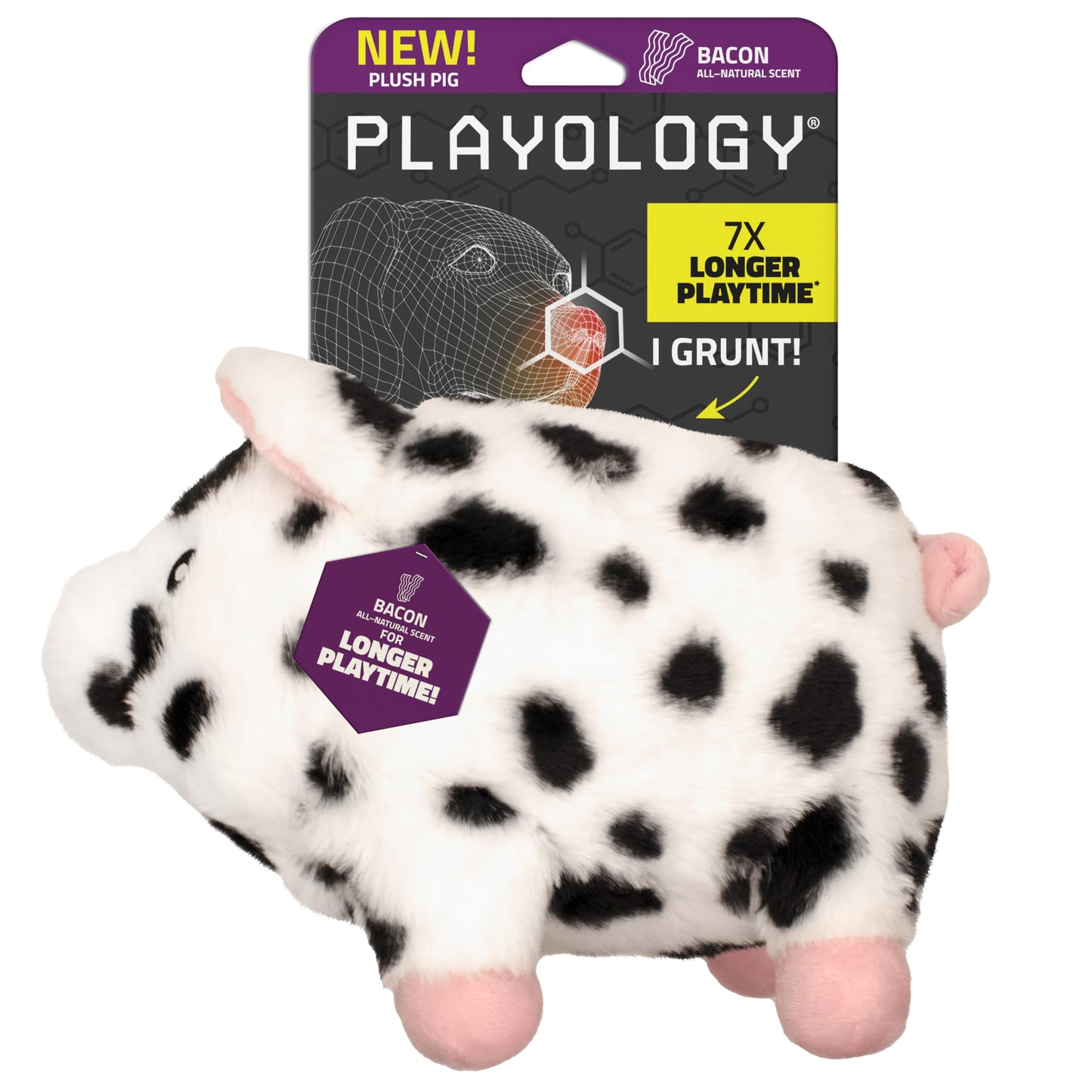 Playology Dog Toys | Plush Toy Pig Stuffed Animal for Dogs | Jumbo Pork Sausage Scented Toy - Easy to Clean and Made from Non Toxic Materials
