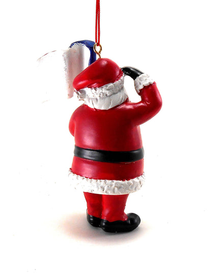 Patriotic Santa Ornament 3-1/2 IN. x 2-3/4 IN. x 1 IN.