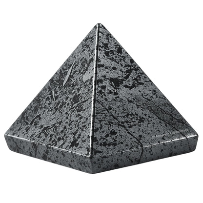 Amazing Gemstone Hematite Pyramid Crystal Healing Stones - 2" Great Pyramid Figurine of Natural Stone Pyramid for Meditation, Reiki, Chakra Balancing and Crystal Pyramids Grid