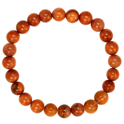 Amazing Gemstone Crystal Bracelet for Women Men's Gifts - Protection Healing Crystal Bracelet - 8mm Gemstone Beaded Stretchable Bracelet Pulseras Para Hombres Mujer Stocking Stuffers Mothers Day Gift (Red Goldstone)