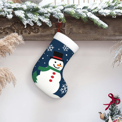 XJHBHJ Personalized Christmas Stockings Custom Name Christmas Winter Joy Snowman Snowflakes Stocking 18" Xmas Stockings for Family Christmas Ornaments