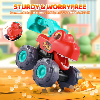 OCATO Dinosaur Monster Trucks for Toddlers 2-4 Years Dinosaur Toys for Kids 2 3 4 5, Kids Toys Boys 3-5 Baby Toddler Boy Toys Gifts Age 2 3 4 Birthday Gifts Xmas