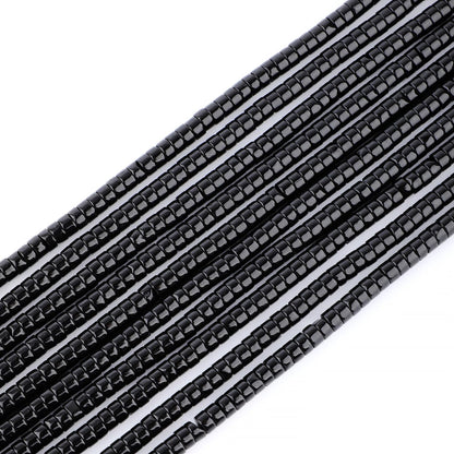Natural Black Obsidian Heishi Spacer Beads Loose Semi Precious Flat Round Gemstone Disc Shape Stone for Beading Jewelry Making 4x2mm 15.5"