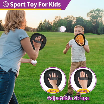 SpringFlower Catch and Toss Game, Outdoor Sport Game Toy for Toddlers Kids, Stick Ball Catch Set Toy Gifts for Boys & Girls,Kids Baseball Beach Outdoor Indoor Pool Game