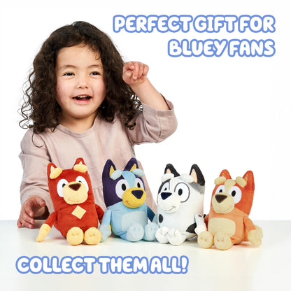 Bingo & Bluey Plush Toys Bundle – Exclusive 2-Pack Soft Bluey Toys, Deluxe Fabric, Embroidered Detail, Plush Characters for Show Time or Story Time