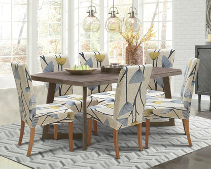 SPRINGRICO Chair Covers for Dining Room Set of 4, Stretch Dining Chair Cover, Washable Spandex Kitchen Parsons Chair Slipcovers, Removable Seat Protector for Home or Party (4Pack, Floral Bloom)