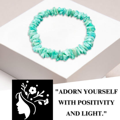 Amazing Gemstone Chips Bracelet (Amazonite)
