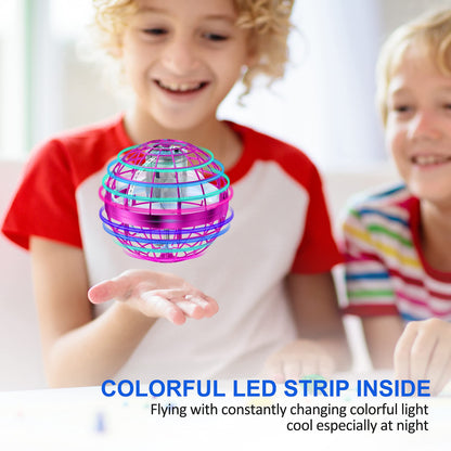AMERFIST Flying Orb Ball Toy,Cosmic Globe Boomerang Hover Ball Galactic Fidget Spinner, Hand Drone Orbit, Cool Toys Gift for 6 7 8 9 10+ Year Old Boys Girls Teens Outdoor Toys(Pink)
