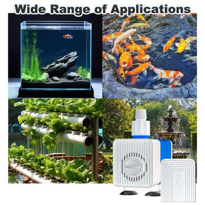 Knifel 530GPH Submersible Water Pump with 4.9ft hose Pond Pumps Ultra-Quiet & Adjustable Flow Rate for Fountains, Hydroponics, Ponds, Aquariums, and More