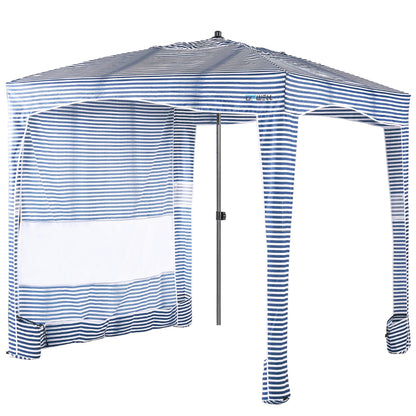 UPWELL Beach Tent Easy Set Up Canopy Sun Shelter Shade with UPF 50+UV Protection Portable Beach Umbrella Outdoor Sunwall with Sand Pockets for Fishing Backyard Camping(Tropical Ocean)
