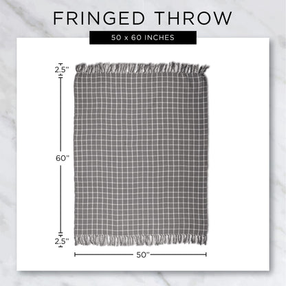 DII Chenille Luxury Thick Woven Throw with Fringe, 50x60, Cream
