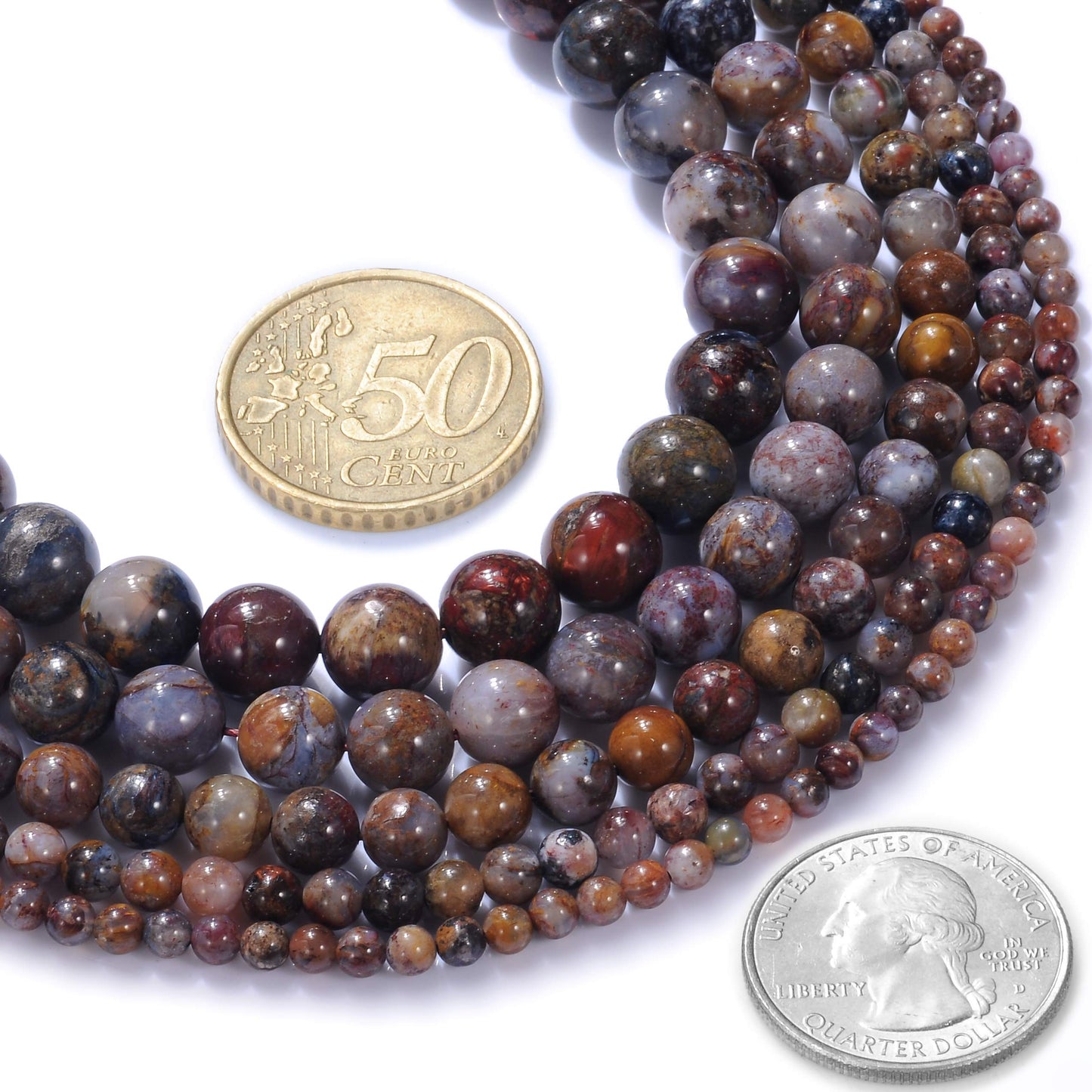 10mm Natural Pietersite Gemstone Round Loose Beads Crystal Stone Bracelet Necklace Accessories Crafts for Jewelry Making DIY,1 Strand 15"