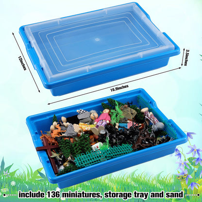 WinnerWhy Sand Tray Basic Portable Starter Kit Sandtray Portable Starter Kit Includes Tray, Sand, and 136 Miniatures
