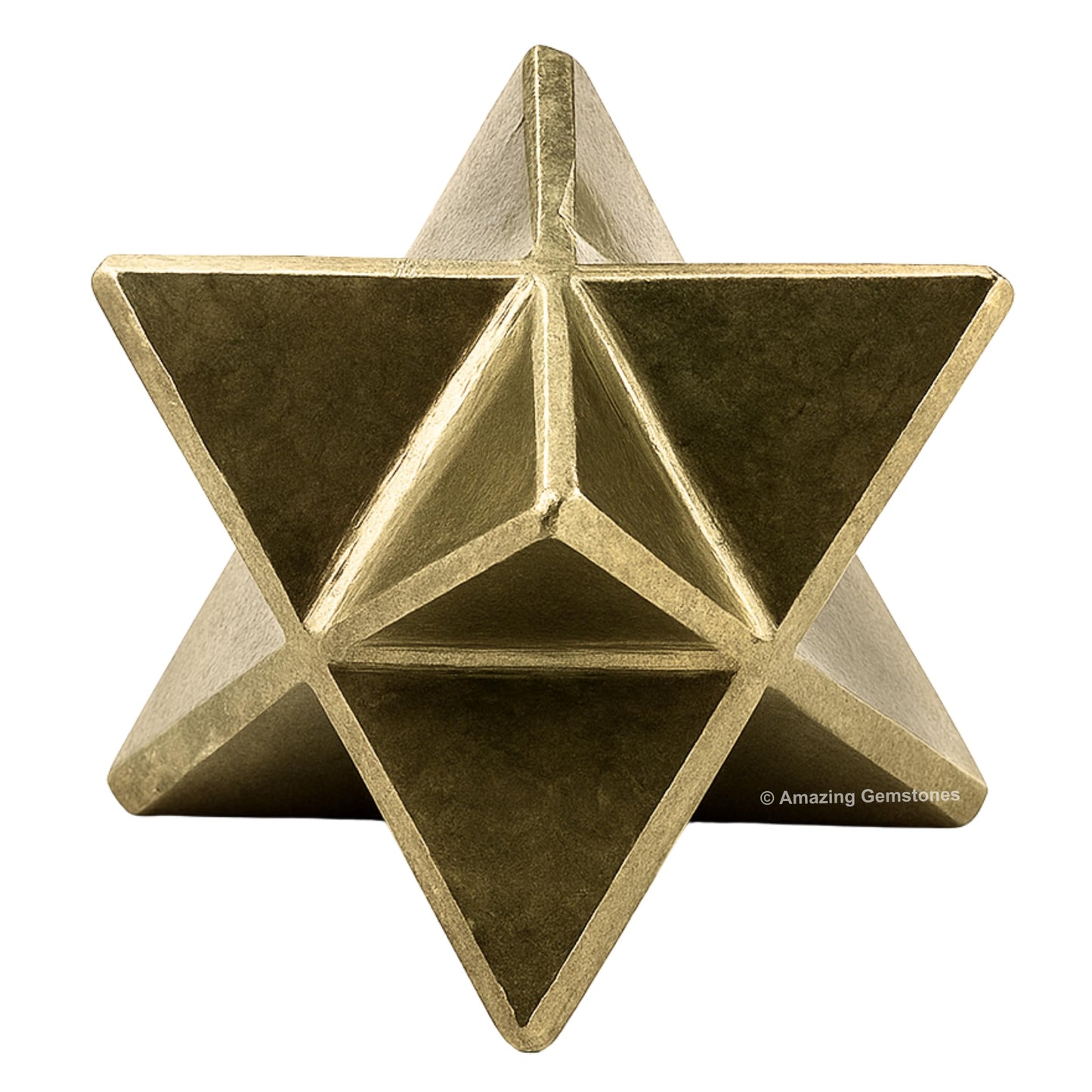 Amazing Gemstone Pyrite Merkaba Crystal - 0.75 Inches Metaphysical Merkaba Star for Meditation - Energetic Tetrahedron Crystal and Healing Stones for Spiritual Growth and Healing (15-20mm)