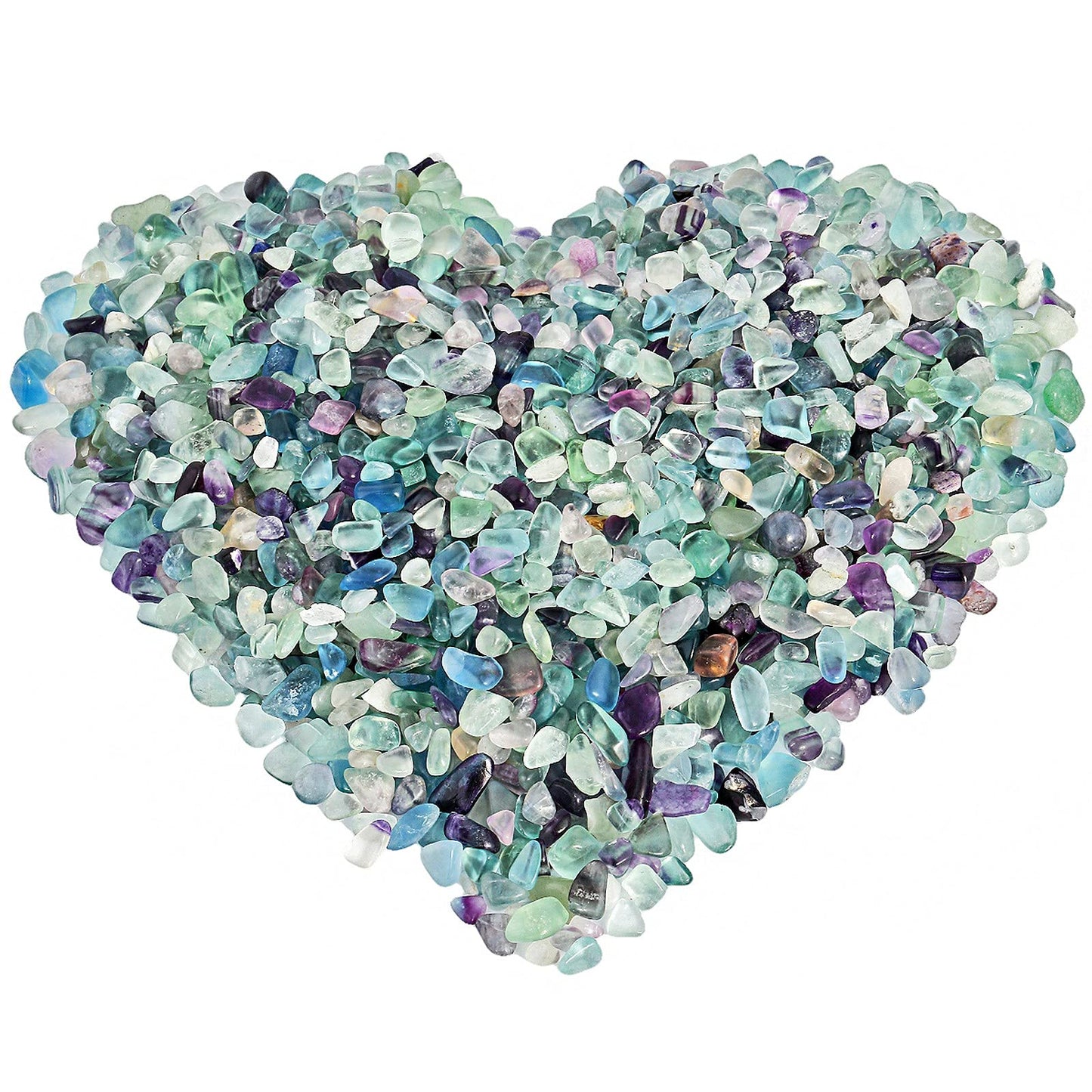 rockcloud 1 lb Flourite Tumbled Chips Crushed Stone Healing Reiki Crystal Jewelry Making Home Decoration