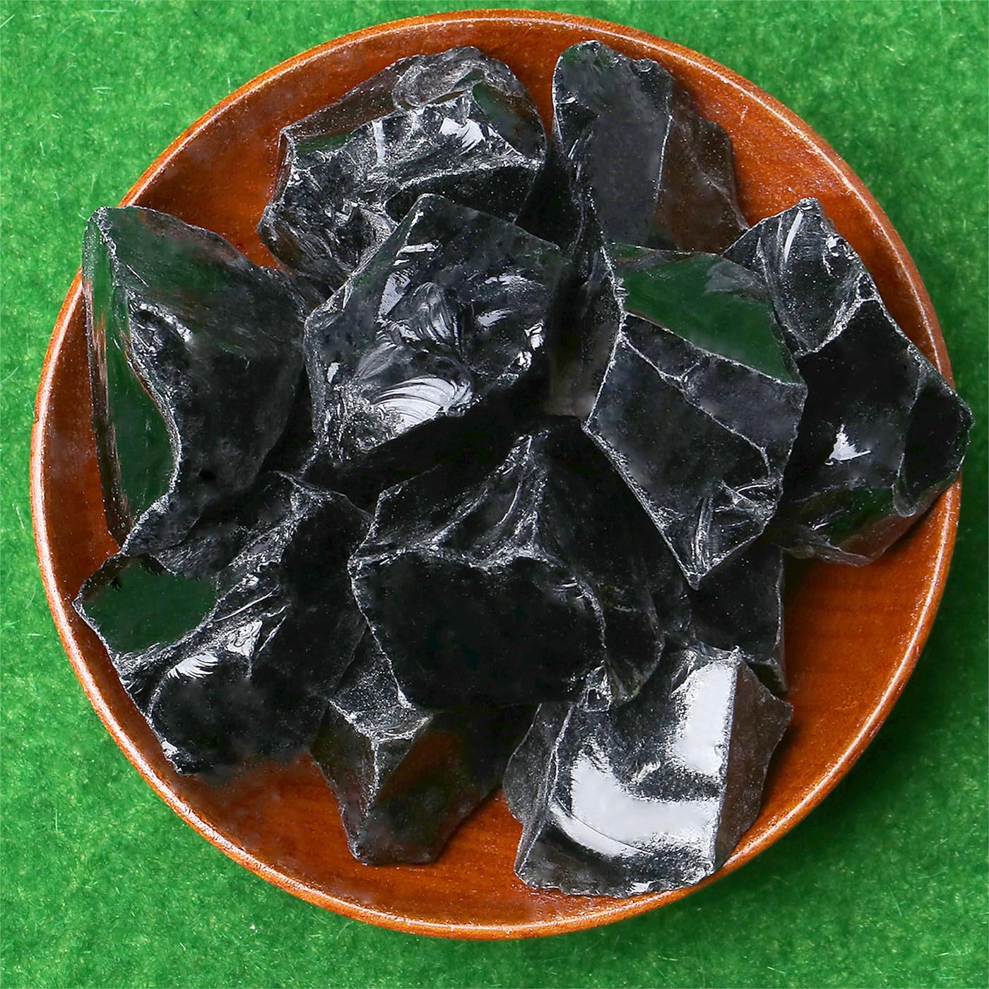 YATOJUZI Black Obsidian 1lb Bulk Natural Healing Crystals Raw Rough Rocks Stones Sets for Cabbing Tumbling Cutting Lapidary Polishing Reiki Crytsal Healing Wire Wrapping Decoration Gemstone