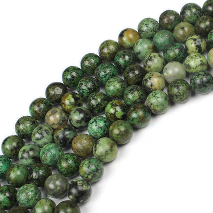 MJDCB Natural African Turquoise Beads Round Loose Stone Beads for Jewelry Making DIY Bracelet Necklace Accessory 15" (8mm)