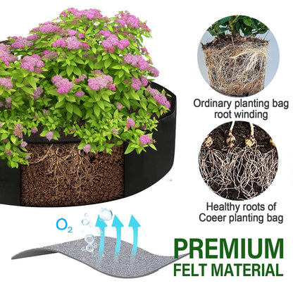 ZtohPyo 2-Pack 50 Gallon Plant Grow Bags, Large Fabric Raised Garden Bed with Handles,Durable Garden Beds Planters Aeration Gardening Container to Grow Vegetables for Outdoor Plants