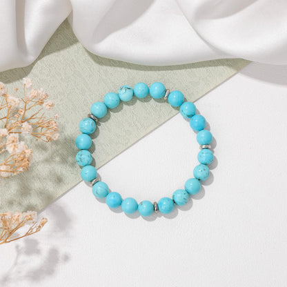 GolbalJew Healing Bracelet For Women Anxiety Beaded Bracelets Jewelry Healing Stone Blue Turquoise Bracelet Stress Relief Yoga Beads Chakra Bracelets Gifts For Women