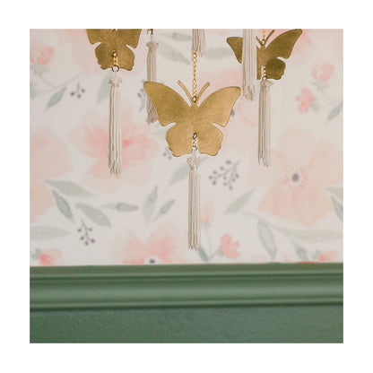 Crane Baby Butterfly Nursery Décor for Boys and Girls, Ceiling Hanging, 6" x 6" X 36"