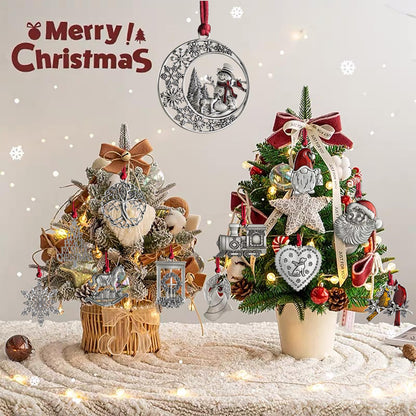 Christmas Ornaments, 2025 Solid Pewter Christmas Tree Ornament Handcrafted Metal DIY Hanging Craft Collectibles for Xmas Trees Home Party Party Gifts (Santa Gnome)