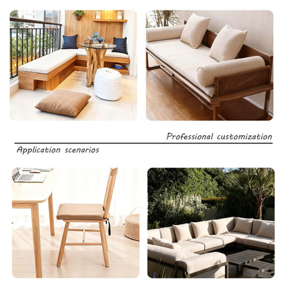YZBF Custom Size Bench Cushion for Indoor/Outdoor Furniture，Custom Bench Cushion Outdoor Bench Cushion Waterproof，High-Resilience Foam Indoor Bay Window Seat Furniture Cushions Patio Bench Cushion