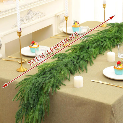 6ft Artificial Christmas Cedar Garland,1 Pack Christmas Garland