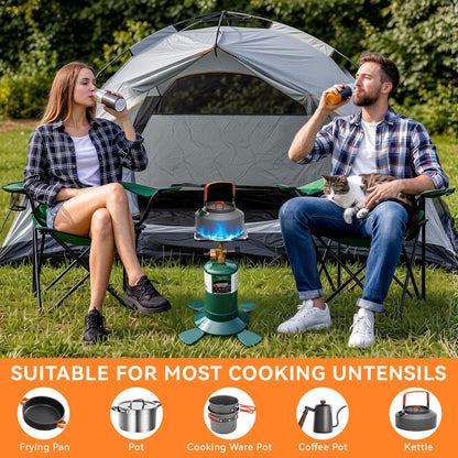KOMAN Camping Propane Stove,Portable Camping Stove, Backpacking Stove Propane Camping Stove,10000BTU Single Burner Propane Stove for Outdoor Cooking,Fuel by 16 Oz Propane Cylinder (Fuel not Included)