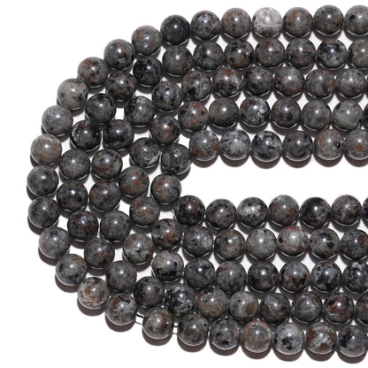 10mm Natural Flame Yooperlite Gemstone Beads Polished Round Smooth Stone Beads for Bracelets Jewelry Making 15inch Loose Beads