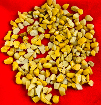 Indian Consigners Natural Crushed Polished Tumbled Gem Stone Chips, Decoration & Healing Crystals(Yellow Aventurine)