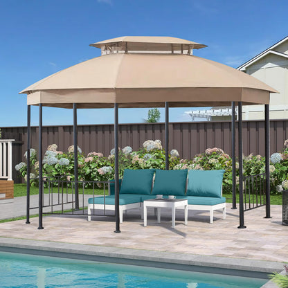 SCOCANOPY Light Beige Replacement Canopy Compatible with Big Lots Wilson & Fisher Jefferies Gazebo Model A101013211