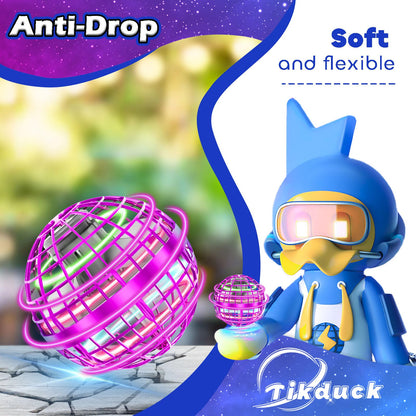 Tikduck Flying Orb Ball 2026 Toys Soaring Hover Boomerang Spinner Hand Controlled Mini Drone Cosmic Globe Spinning Kids Outdoor Fly Toy Birthday Gift Cool Stuff for Boys Girls 6 7 8 9 10+ Year Old