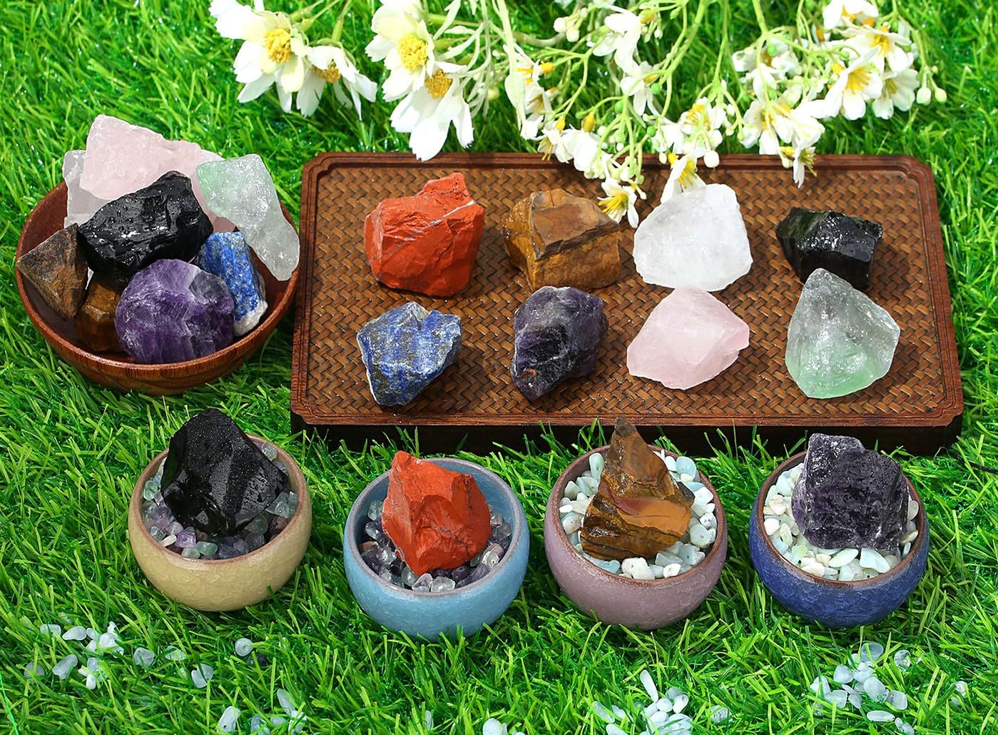 LAIDANLA 2" 1lb Tiger Eye Natural Rough Stones Crystal Large Raw Crystals Bulk Healing Gemstones for Reiki Healing Tumbling Fountain Rocks Wire Wrapping Decoration Cabbing Lapidary