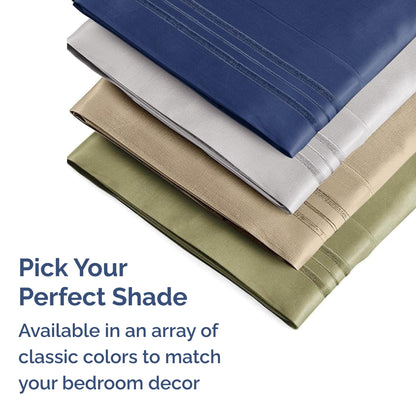 Queen Pillow Cases Set of 4 - Ultra Soft Hotel Quality Pillowcase Covers - Comfy, Cozy & Wrinkle Free - Shrinkage, Stain and Fade Resistant - Machine Washable Pillow Protectors - 4 Piece Set - White