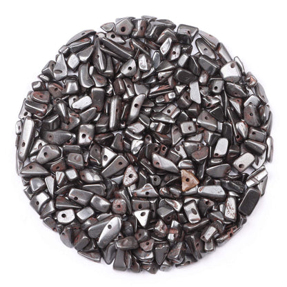 500 pcs Natural Chip Stone Beads Multicolor 3-5 mm Irregular Gemstone Healing Crystal Loose Rocks Bead Hole Drilled DIY for Bracelet Necklace Earrings Jewelry Making Craft