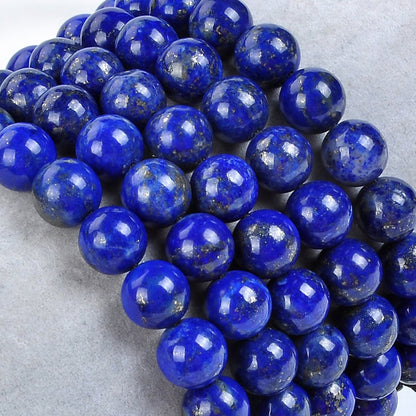 MASSIVE BEADS Lapis Crystal Beads Birthstone Healing Power Macrame Bracelets Adjustable (Lapis, 8mm)