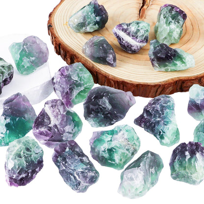 1 Lb Large Rough Fluorite Stone Raw Fluorite Crystal Stone Natural Rainbow Fluorite Purple Fluorite Healing Stones for Tumbling, Wire Wrapping, Wicca Reiki, Meditation